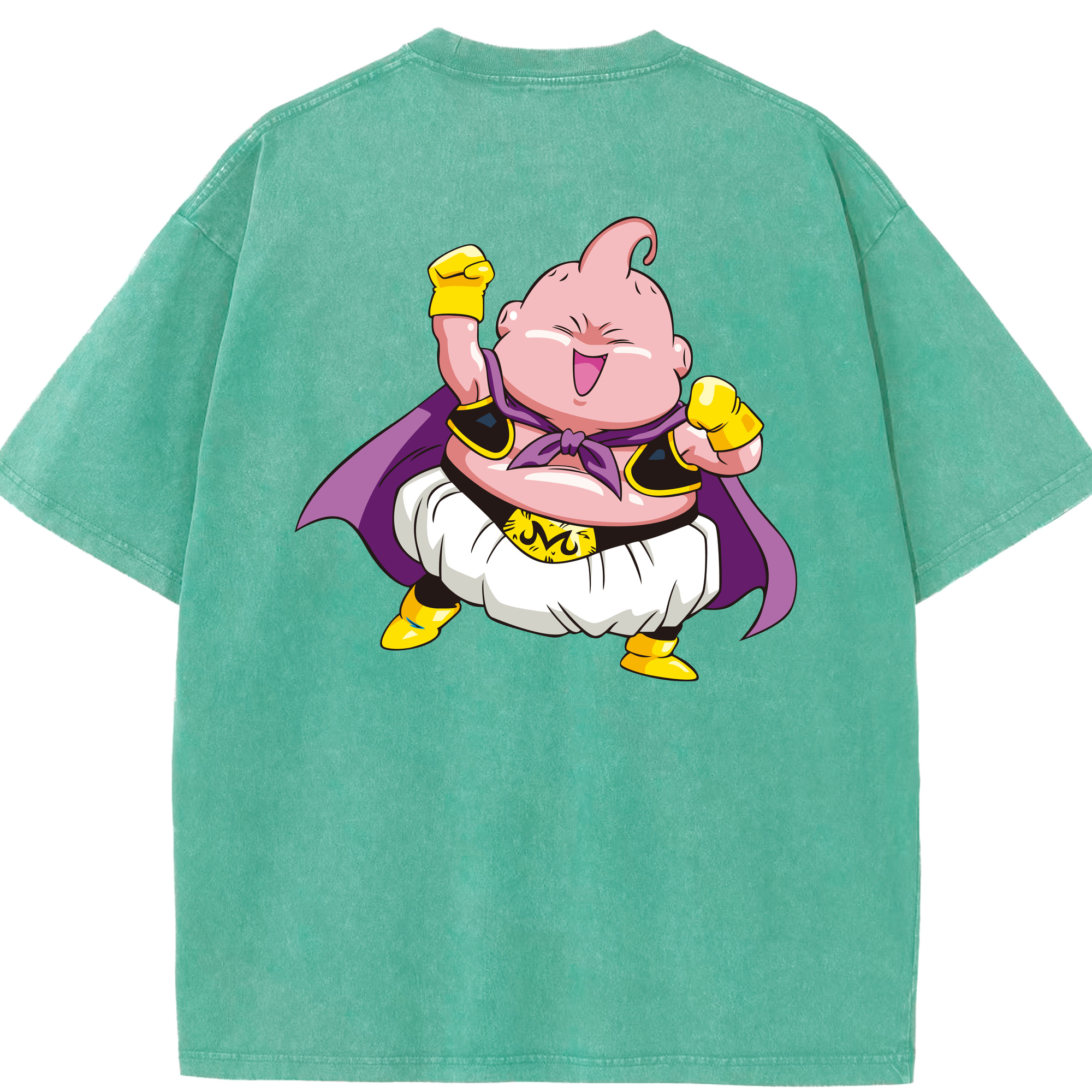 ドラゴンボール 魔人ブウ DRAGON BALL Majin Buu 綿100% ヴィンテージ風 半袖Tシャツ（背面プリント）